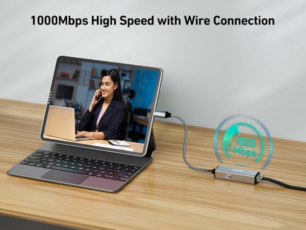 USB C to Ethernet + Power Delivery