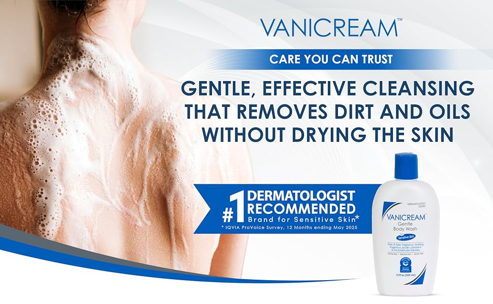 Vanicream body wash cleanse hydration fragrance free eczema non greasy remove dirt black skin