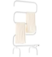 Tangkula Electric Towel Warmer, S-Shaped Heated Towel Rack with Built-in Switch, Constant Tempera...