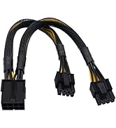 COMeap 8 Pin PCIe Splitter Cable, GPU VGA PCIe Female to Dual 8 Pin (6+2) Male PCI Express Power ...