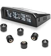 Tire Pressure Monitoring System,2025 Upgrade TPMS with 6 Sensors,Solar &amp;USB Charging,LCD Display,...
