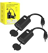 Minoston Matter Outdoor Smart Plug, WiFi Heavy Duty Plug-in Outlet IP65 Waterproof, Compatible wi...