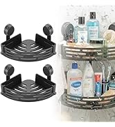 Corner Shower Caddy Suction Cup No Drilling, Bathroom Organizers and Storage, 2026 Removable Tria...