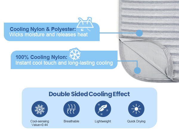 Cooling Striped Blanket