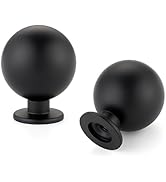 Ravinte Decor 12 Pack Black Cabinet Knobs, Round Ball Drawer Knobs for Cabinets and Dressers, 1" ...