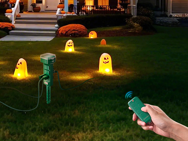 halloween outdoor decorations dawn to dusk outdoor timer