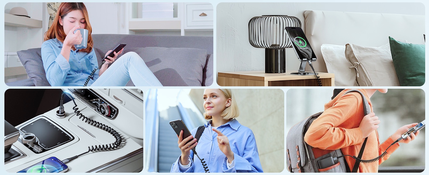 coiled lightning cable