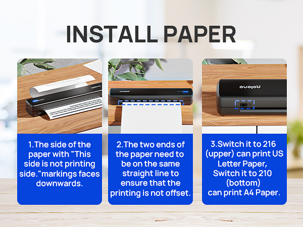 Printer Portable printer thermal printer inkless printer wireless printer