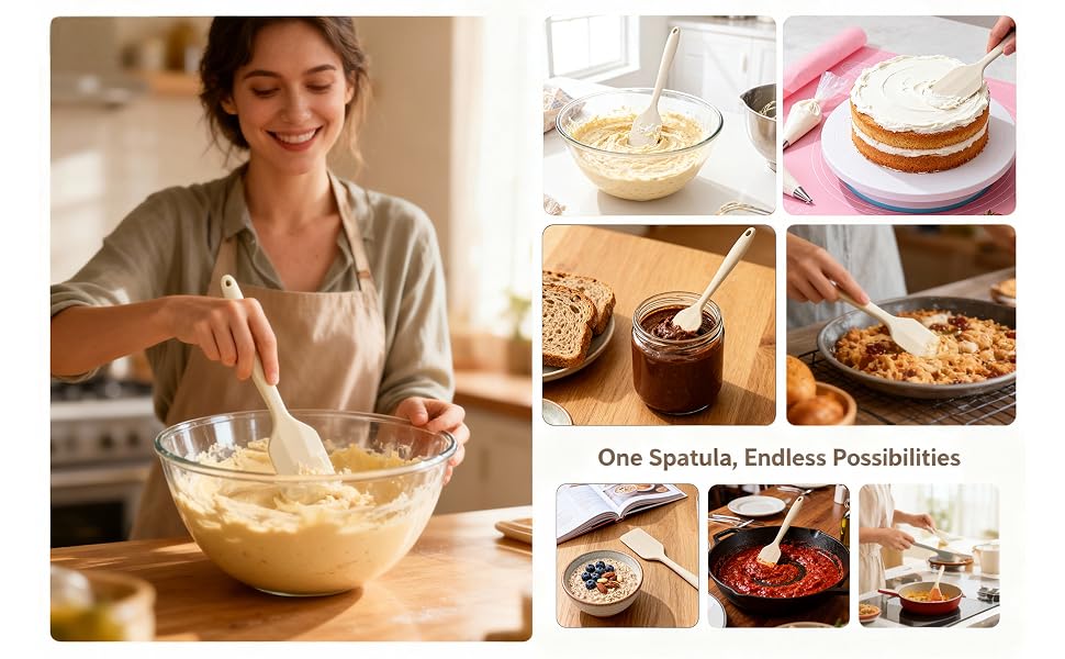 flexible head spatula,pots and pans scraper,baking must have,silicone scraper,spatula for mixing