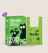 Pet N Pet 200 Counts Lavender Scented Dog Poop Bags Rolls with Tie Handles, 41% Plant Based &amp; 59%...
