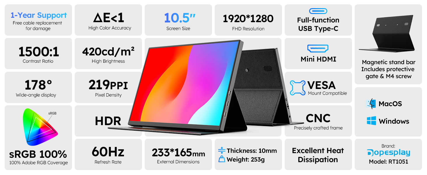 Portable Monitor for Laptop