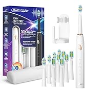 Seago Electric Toothbrush for Adults Rechargeable Power Toothbrush with 10 Toothbrush Heads &amp; Tra...