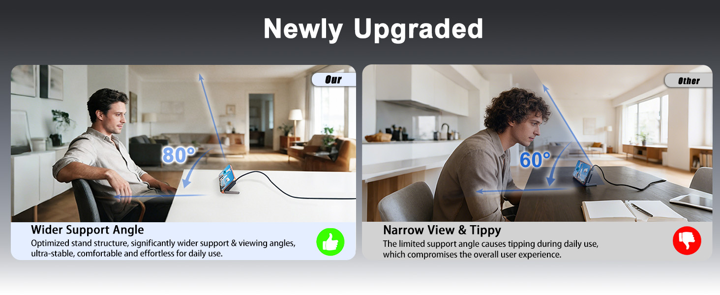 invisible holder charger cable with stand