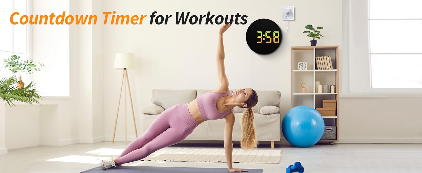digital wall clock timer for gym