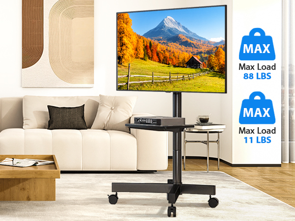 rolling tv stand