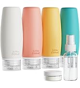 PACKISM TSA Approved Toiletry Bottles - 6 Pack Leak Proof 3.4oz Silicone Travel Bottles for Toile...