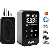 Vinid Cordless Air Compressor, 75W Portable Tire Inflator with Digital Pressure Gauge, Auto Shut ...