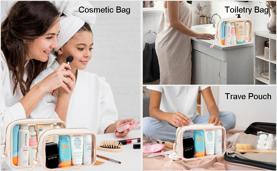 clear mini makeup pouch car organizer car essentials for women clear toiletry bags for traveling