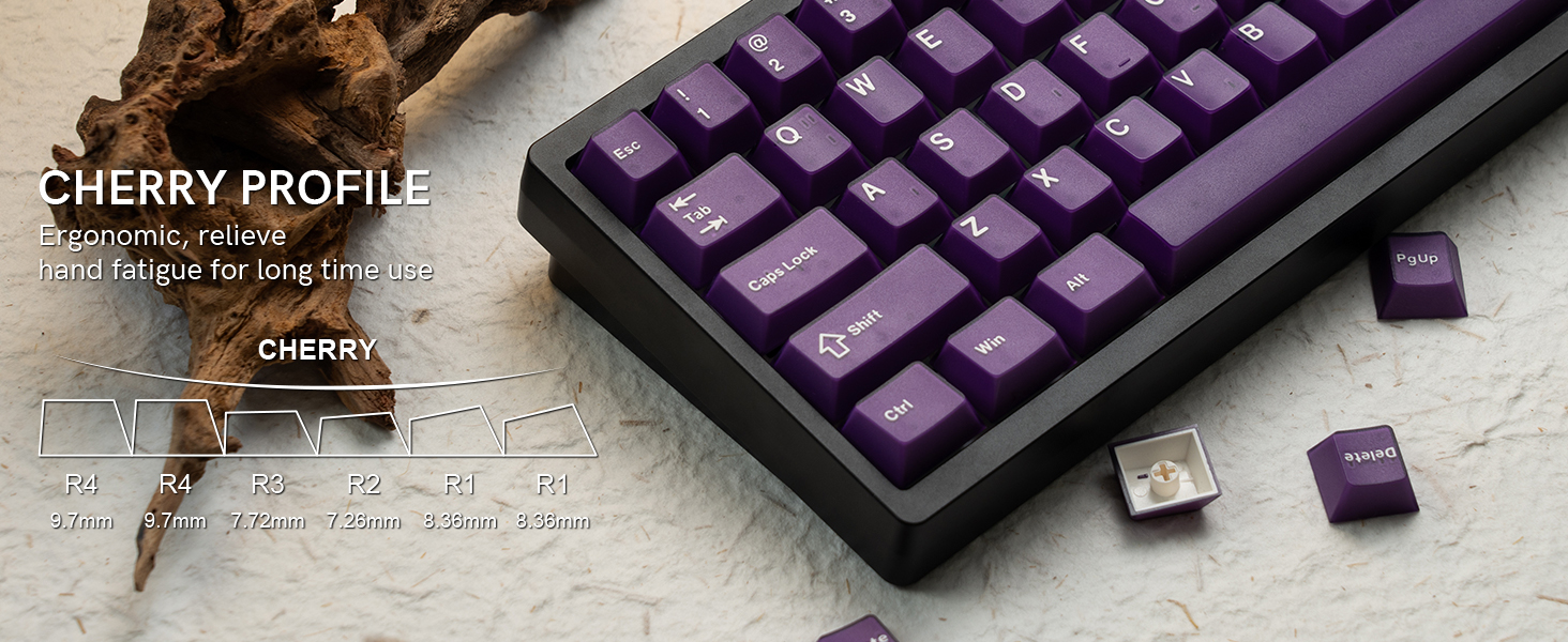 Purple Jade keycaps,Double Shot PBT keycaps Jelly Set,Ceramic Custom Keycap Translucent