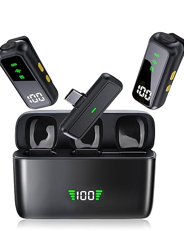 Wireless Lavalier Microphone for iPhone/Android, Noise Reduction