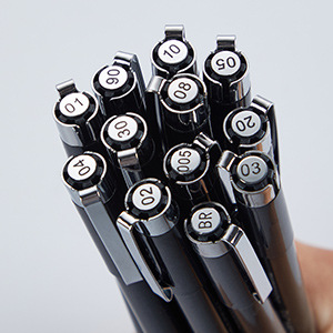 12 pens with all different tips
