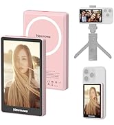 Newmowa Pink Magnetic Phone Vlog Selfie Monitor Screen, 1080P Wireless Recording, Using Phone Rea...