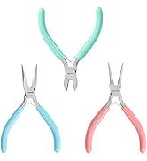 WORKPRO Jewelry Pliers Set, 3 Pack Jewelry Making Tool Kit Includes Mini Needle Nose Pliers/Chain...