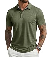 MAGCOMSEN Men's Short Sleeve Polo Golf Shirts 3-Button Moisture Wicking Athletic T-Shirts Casual ...