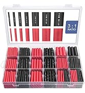 Heat Shrink Tubing Kit - 3:1 Ratio Adhesive Lined, Marine Grade Shrink Wrap - Automotive Industri...