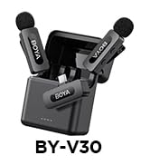 BOYA BY-V30 Wireless Lavalier Microphone,USB Type-C Mini Laple Mics for iPhone16,Android Smartpho...