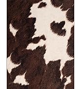 YIHOUSE Cowhide 5x7 Area Rug, Brown Cow Rugs for Living Room, Soft Low-Pile Washable Rug, Western...