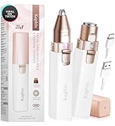 KAPHIO Facial - Eyebrow Hair Remover for Women: Rechargeable 2 in 1 Eyebrow Trimmer and Face Shav...