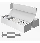 XRACV Trading Card Storage Box, Mtg Storage Card Box with 5-Compartment, Ultra-thin White Cardboa...