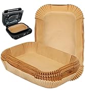 BYKITCHEN Air Fryer Liners for Ninja FG551/DG551/IG651 Foodi Smart XL Indoor Grill, Set of 100, R...