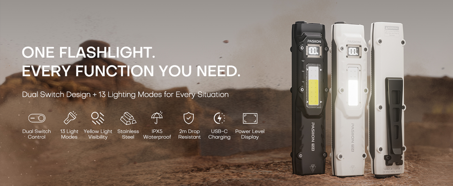 edc flashlight rechargeable