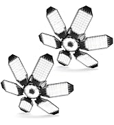 POLARPRA LED Garage Lights - 2 Pack Super Bright 32000LM LED Garage Ceiling Light 6500K LED Shop ...