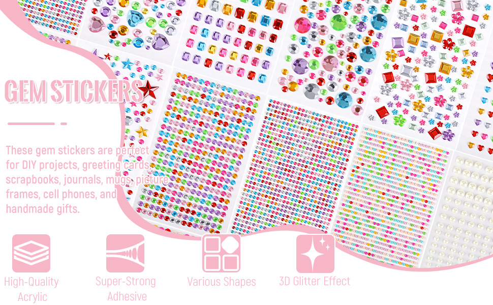 4234PCS Gem Stickers