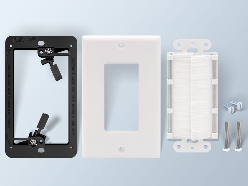 brush wall plate with bracket