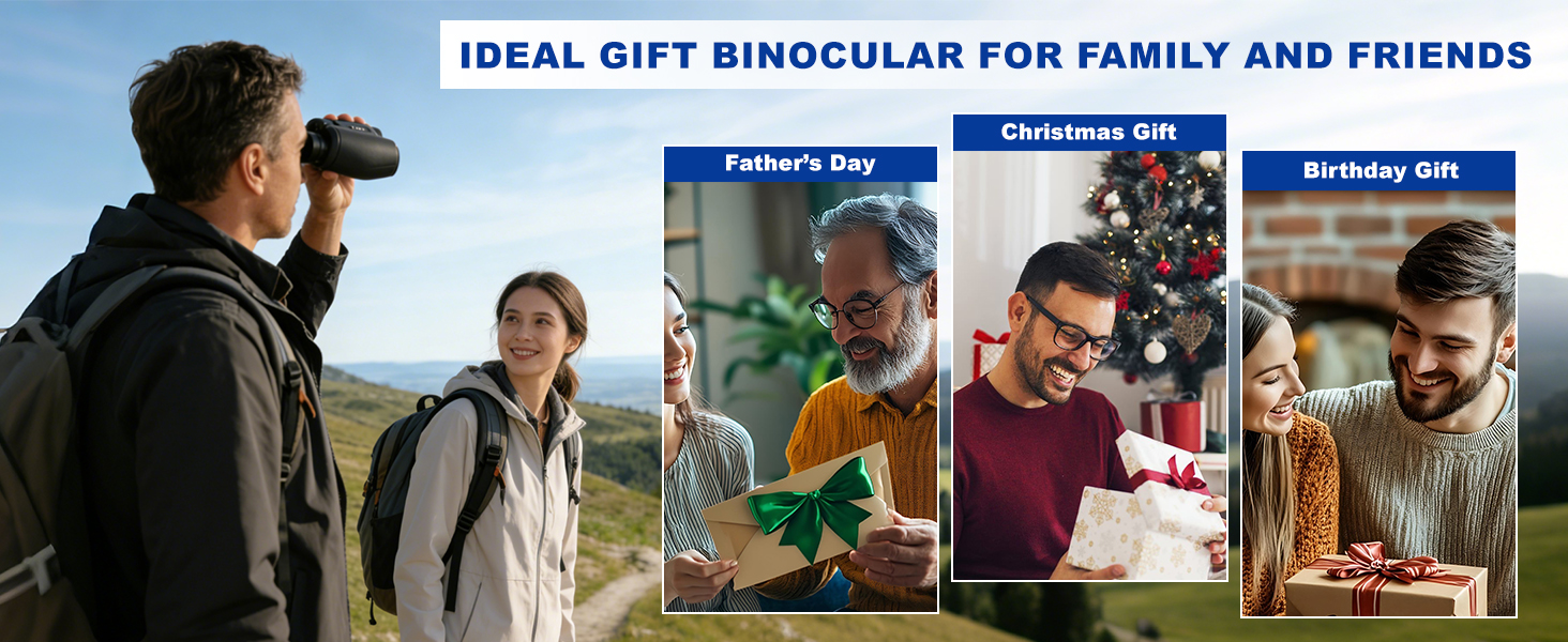 Ideal Gift 12x30 Compact Binocular for Kids&amp;amp;Adults Outdoor Travel Camping Birdwatching Hiking