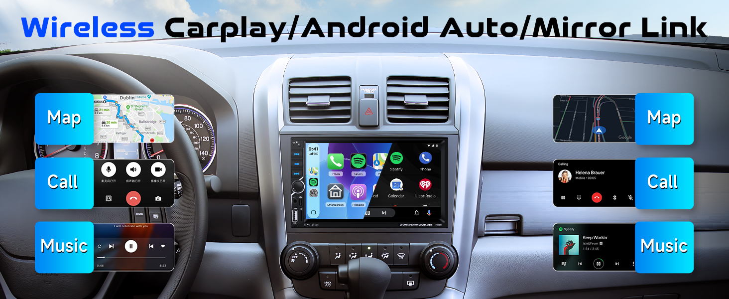 Wireless Carplay/Android auto/mirror link