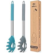 Pack of 2 Silicone Pasta Fork, Kitchen Heat Resistant Noodle Spoon Server, BPA Free Spaghetti Str...
