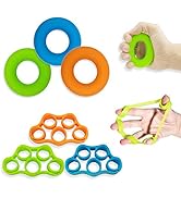 Hand Grip Strengthener, Finger Exerciser, Grip Strength Trainer (6 PCS),New Material,Forearm Grip...