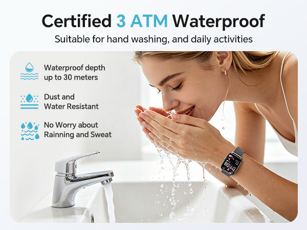3 ATM waterproof sport watch