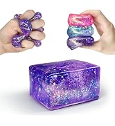 ZTATU ICE Chunk Stress Balls for Adults (1PCS) Sugar Ball Squishy Fidget Toys, Glitter Stress Bal...
