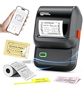 Ponek Label Maker Machine with Tape, M100 Address Barcode Label Printer, Versatile App 4000 Icons...
