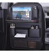 Tumecos Car Backseat Storage Bag with Foldable Table Tray,Large Capacity Seat Back Organizer,Car ...