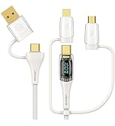 USB C to Multi Charging Cable, USAMS 100W 4FT 5A Type C to Type C Fast Charger Charging Cord with...