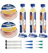 Desoldering Wick and Soldering Flux Paste for Electronics Repair, No Clean Flux, Solder Removal Kit