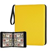 GERMUN 9 Pocket Card Binder, Premium Zip Trading Card Binder, 720 Double Sided Pocket PU Card Col...