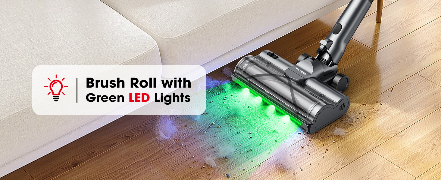 Brush Roll with Green LED Lights